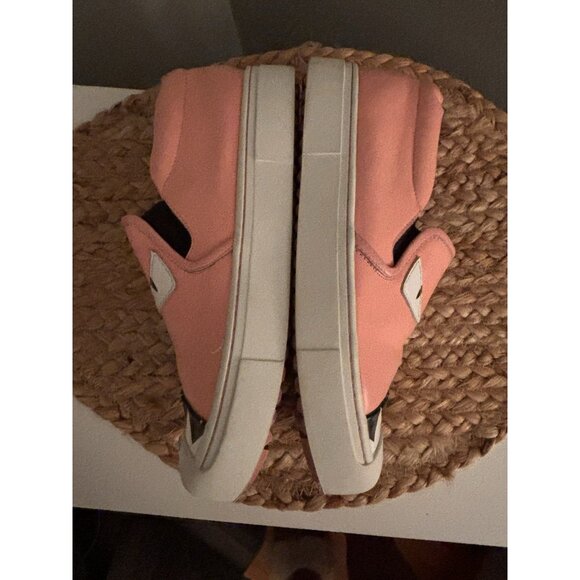 Fendi Jagged Teeth Monsters Motif Pink Slip-on Sneakers Shoes Size Eur 38 US 8 - Picture 4 of 8